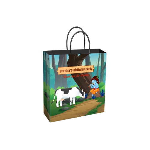 Personalized or General Bal Krishna Theme Medium Gift Bag | Match with Other Décor